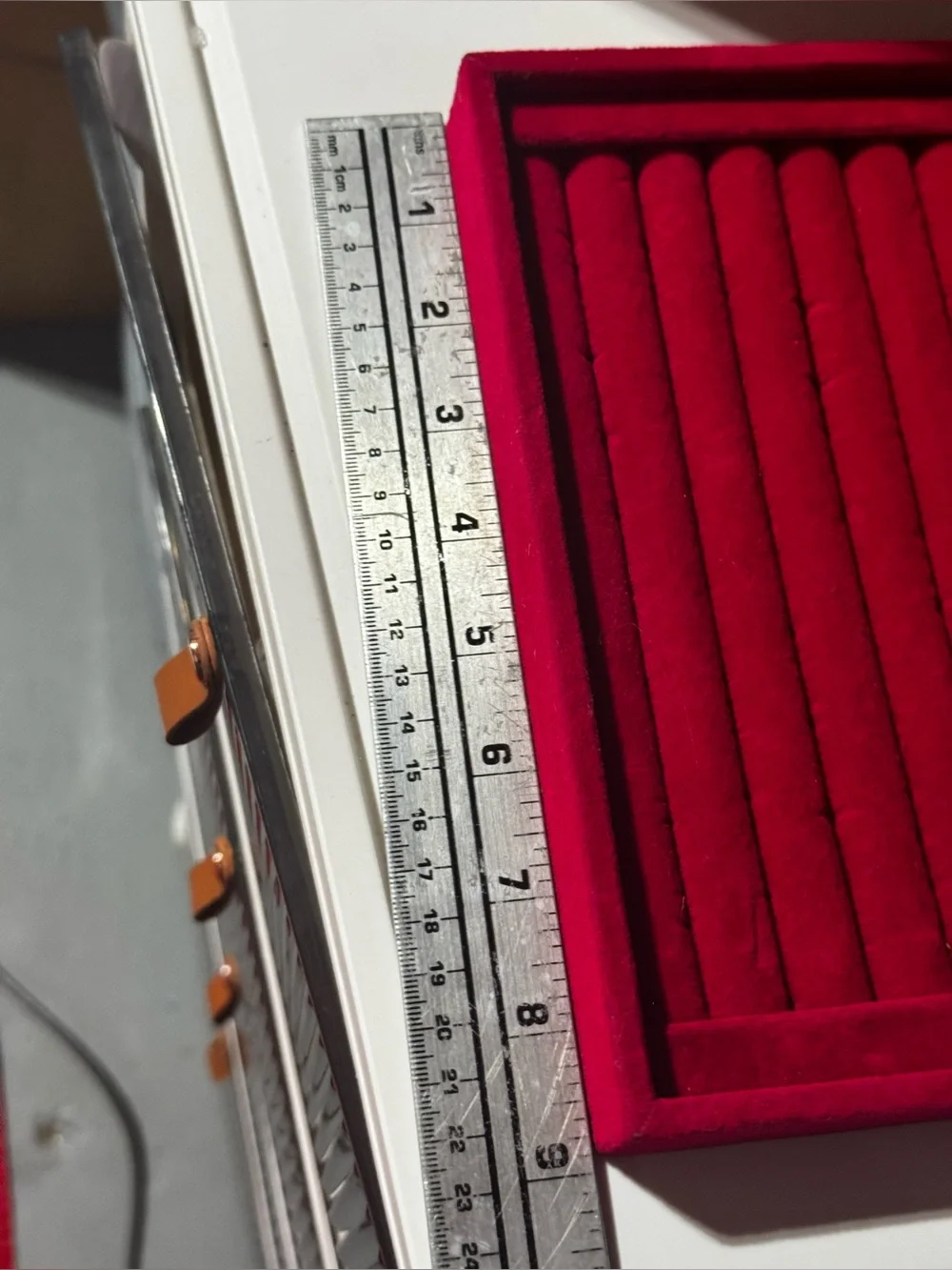 Unlisted Deep Red Velvet Ring Display Tray